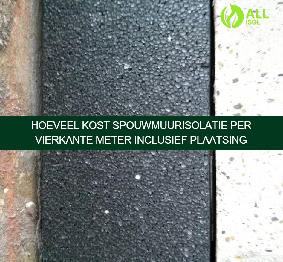 Hoeveel kost spouwmuurisolatie per vierkante meter inclusief plaatsing