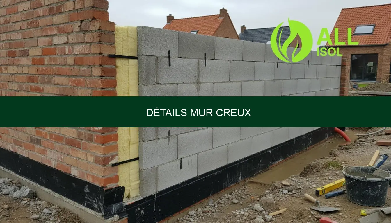 Détails mur creux et isolation en Belgique